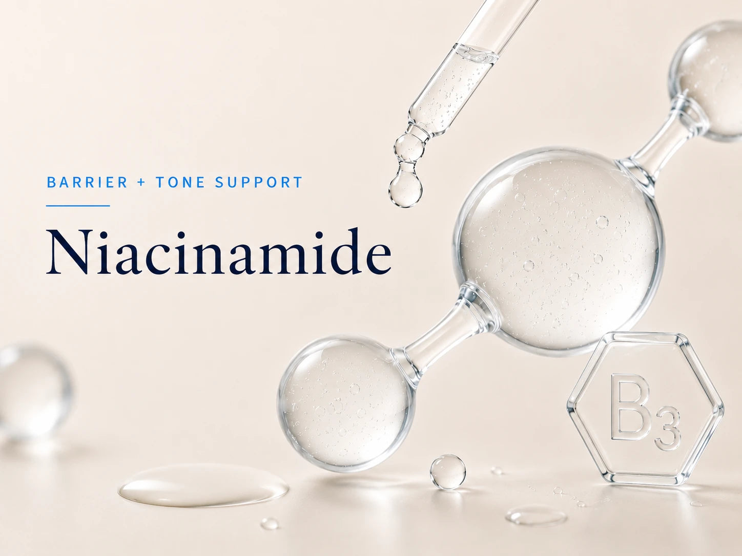 Niacinamide vitamin B3 ingredient visual